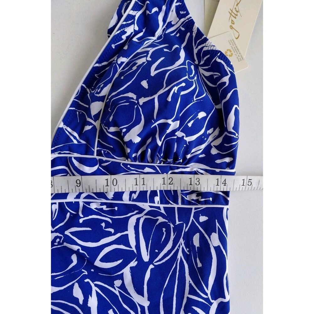Gottex Profile Royal Blue/White One-Piece Swimsuit Size US 10 NWT - Picture 4 of 6